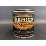 A Chemico Petroleum Jelly cylindrical tin.