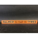 A Palmer Tyres shelf strip.