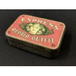 An unusual Express Repair Outfit tin , a scarce example in good condition.