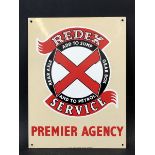 A Redex Service 'Premier Agency' tin advertising sign, in excellent condition, possibly new old