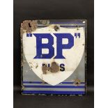 A BP Plus rectangular enamel sign,21 x 24".