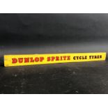 A Dunlop Sprite Cycle Tyres shelf strip.