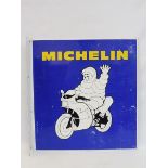 A Michelin pictorial double sided aluminium advertising sign, depicting a different view of Mr