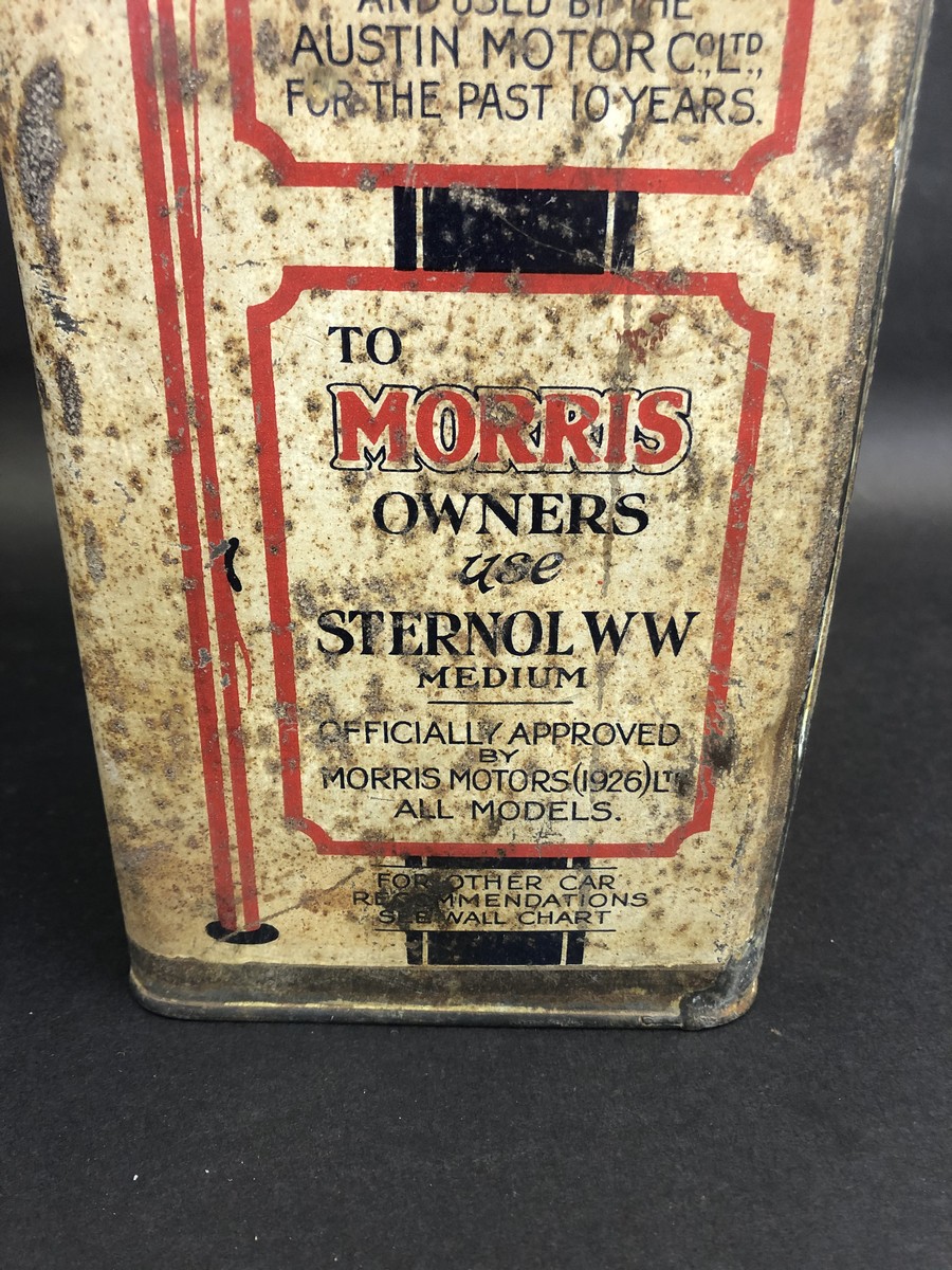 A rare Sternol Motor Oil gallon can - given free to buyers of 'New Austin Cars'. - Image 4 of 6