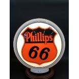 A contemporary decorative plastic globe advertising Phillips 66.