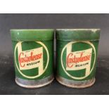 Two miniature Wakefield Castrolease medium grade 4oz tins, appear new old stock.