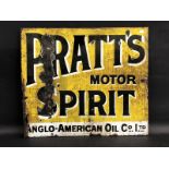 A Pratt's Motor Spirit rectangular double sided enamel sign by Imperial, lacking hanging flange,21 x