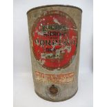 A Morrisol 'Sirrom' Oil five gallon drum, recommended for Wolseley and Morris cars.