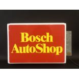 A Bosch AutoShop rectangular lightbox by Burnham Signs, 26" wide x 17" high x 6" deep.