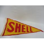 A Shell pennant flag, 38 3/4 x 17".