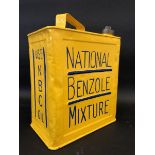 A National Benzole Mixture two gallon petrol can with correct cap, restored.