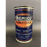 A Chemico French Chalk cylindrical tin in good condition.