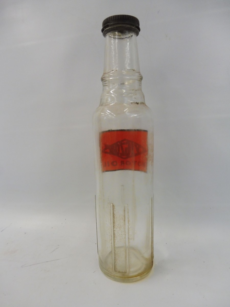 A Vigzol glass oil bottle. - Image 2 of 2
