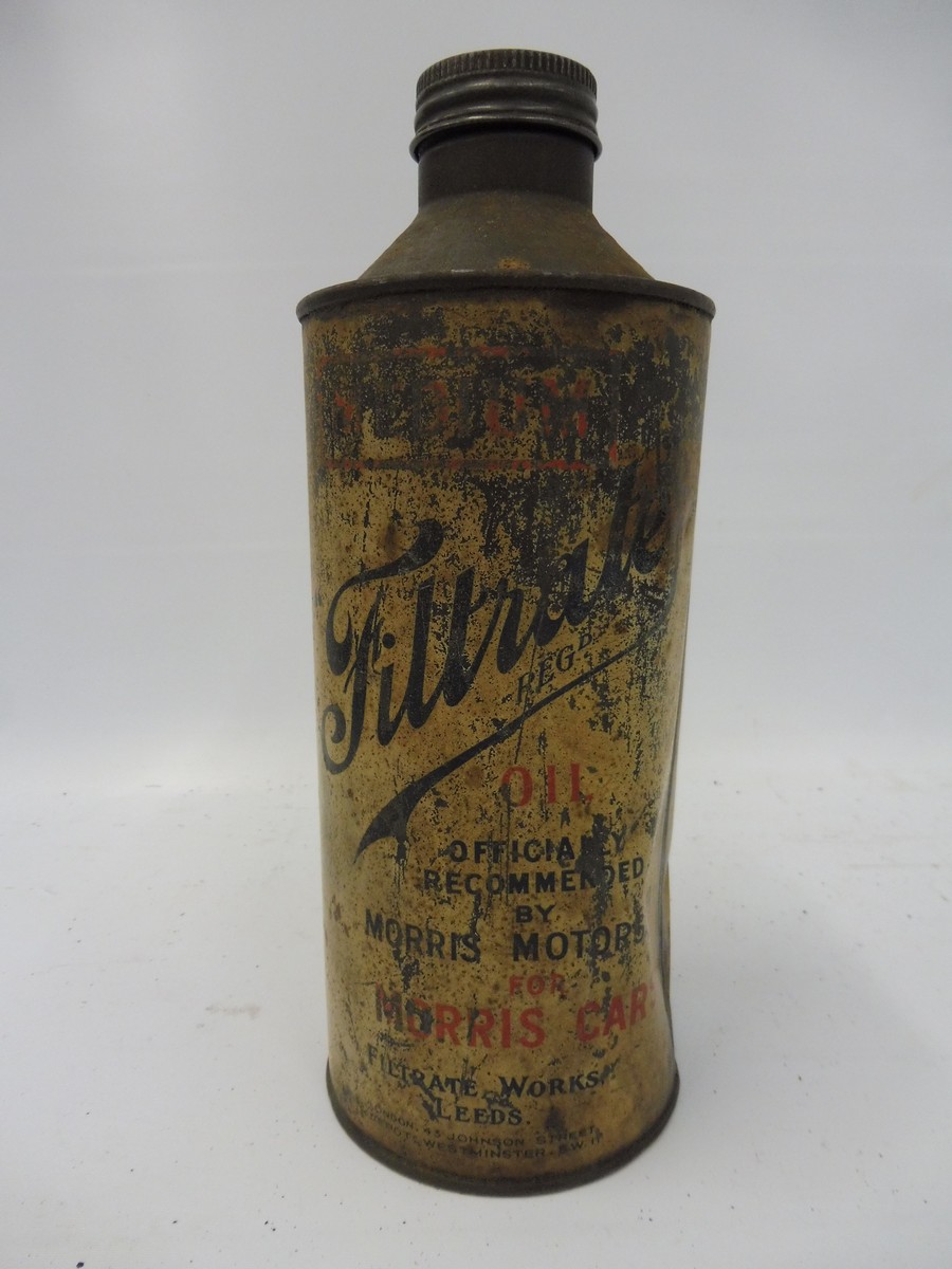 A Filtrate Medium Oil for 'Morris Cars' cylindrical quart oil can. - Image 2 of 2