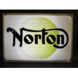 A Norton illuminated lightbox, 23 1/2 x 16 1/2 x 5 1/2".