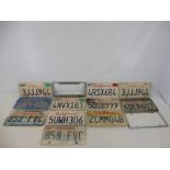A selection of American number plates.