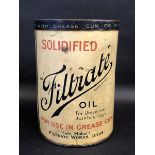 A Filtrate 7lb cylindrical tin, the early version with the finer lettering.