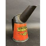 A rare Aeroshell Lubricating Oil half pint measure in good condition.