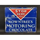 A rarely seen Rowntree's Motoring Chocolate double sided enamel sign, 20 x 16".