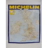 A Michelin pictorial tin advertising sign showing the U.K and Ireland, 28 1/2 x 34".
