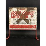 A small Redex Gold Cross Motor Oil tin sign, 11 x 12 1/4".