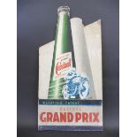 A rare Wakefield Patent Castrol Motor Oil pictorial die-cut showcard depicting a motorcycle at