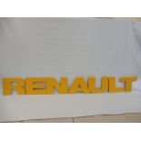 A selection of garage dealership letters spelling 'Renault', 94" x 9 1/2".