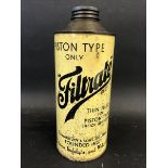 A Filtrate 'Piston Type Only' cylindrical quart can.