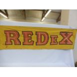 A rare Redex cloth pit lane banner.