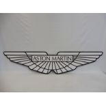 A modern Aston Martin plastic showroom sign, 65 1/2 x 14 3/4".