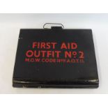 A First Aid Outfit No. 2 rectangular tin.