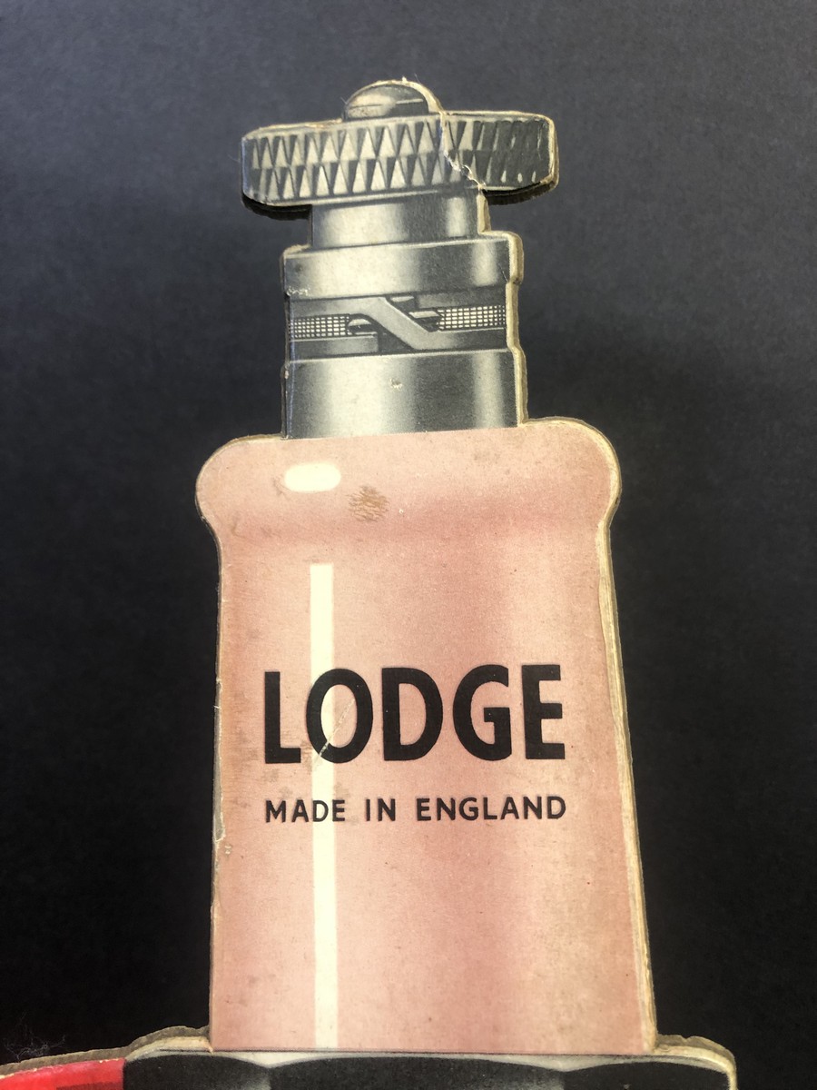 A Lodge spark plugs die-cut showcard, 9 3/4" w x 15 3/4" h. - Image 3 of 5