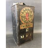A rare Labrol High Test Oils can, Chester & North Wales Oil Co, dated to base 1943.