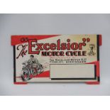 An Excelsior Motorcycle pictorial showcard/price card, 15 1/2 x 8 1/2".