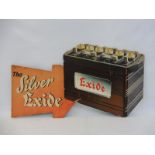 An Exide 'Silver' advertising garage showcard, 22 x 12 1/2".