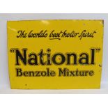 A 'National' Benzole Mixture 'The World's best motor spirit' rectangular enamel sign, in good