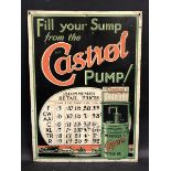 A Wakefield Castrol Motor Oil 'Fill your Sump' rectangular tin advertising sign in excellent