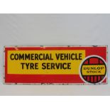 A Dunlop Stock 'Commercial Vehicle Tyre Service' rectangular enamel sign by Wildman & Meguyer Ltd,