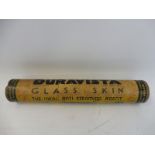 A Duravista anti-steaming agent advertising cylindrical tube, as used on buses, cars, trams and