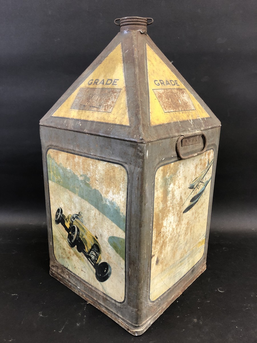 A Gamages Motor Oil five gallon pyramid can. - Image 2 of 4