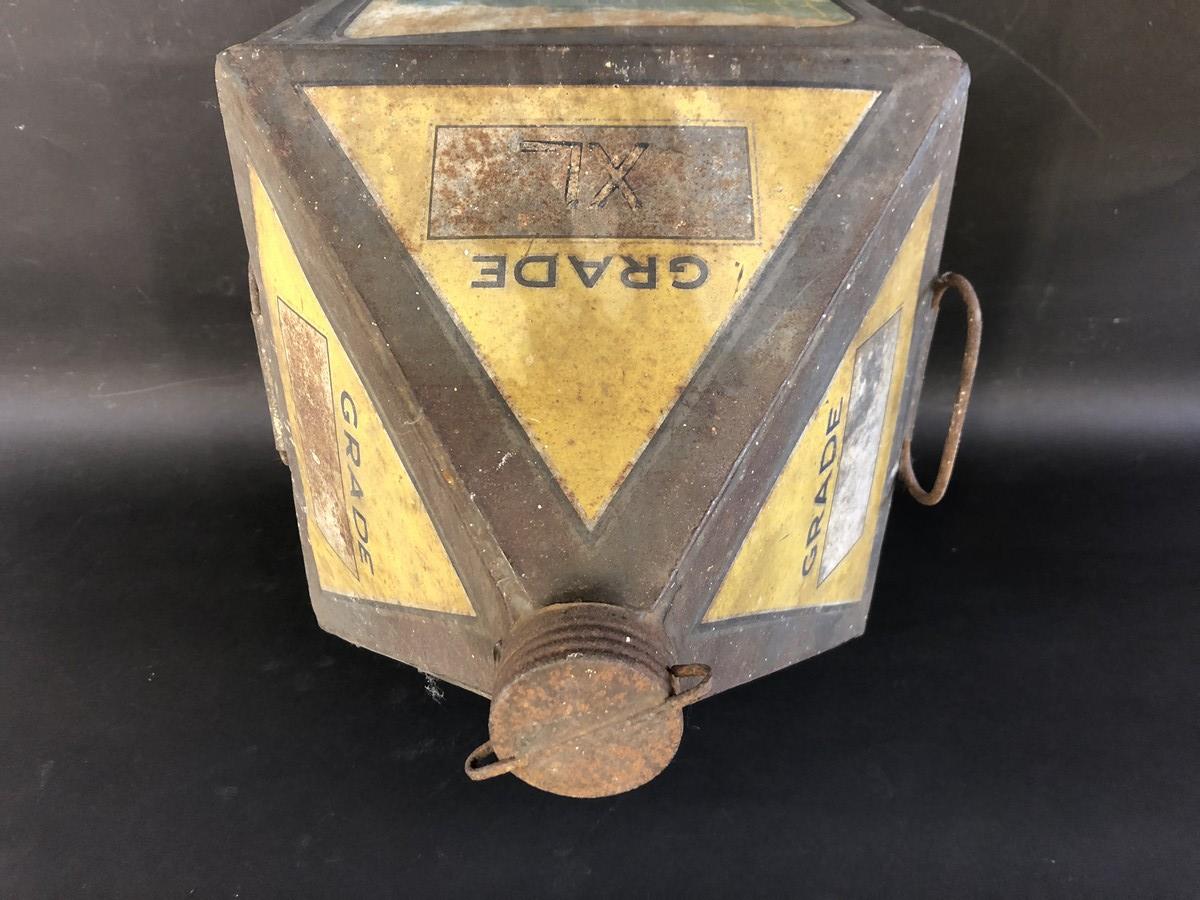 A Gamages Motor Oil five gallon pyramid can. - Image 3 of 4