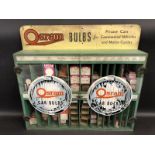 An Osram Bulbs for 'Private Cars, Commercial Vehicles and Motor Cycles' advertising display cabinet,