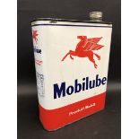 A Continental Mobilube rectangular oil can in superb condition.