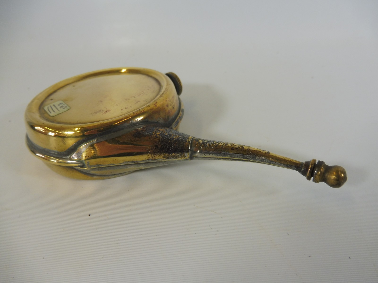 A polished brass oiler marked 'Oel' to the side and stamped 'gmmH42'. - Image 3 of 3