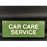 A Car Care Service rectangular fibreglass sign, 36 x 14 1/2".