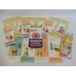 A small selection of original promotional leaflets for Havoline, Mobiloil and Valor.