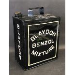 A Blaydon Benzol Mixture two gallon petrol can by Grant of London, dated May 1925, repainted,