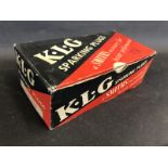 A K.L.G. Sparking Plugs rectangular dispensing box, full and complete new old stock.