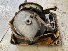 A box of BSA and AJS brake and engine cases.