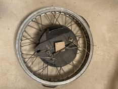 A MAG racing wheel believed Manx Norton.